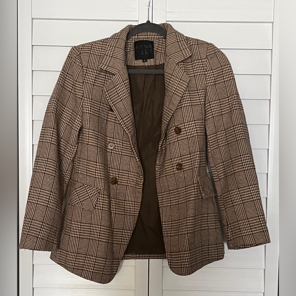 Women’s Mina Self Plaid Jacket Size S